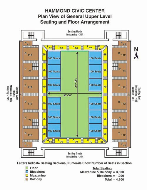 Hammond Field Seating Chart