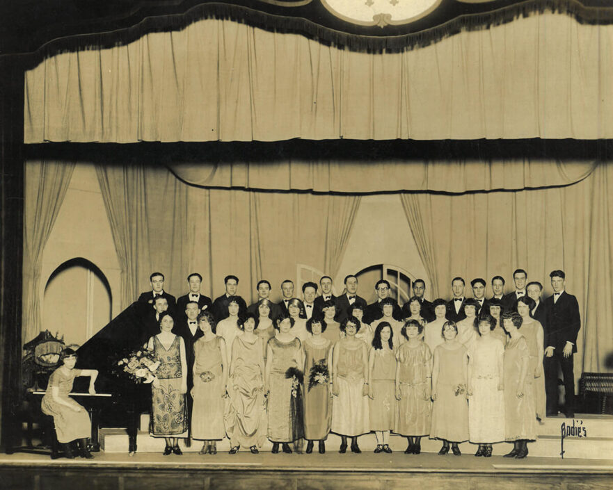 Chorus in Hammond High School auditorium, circa 1923