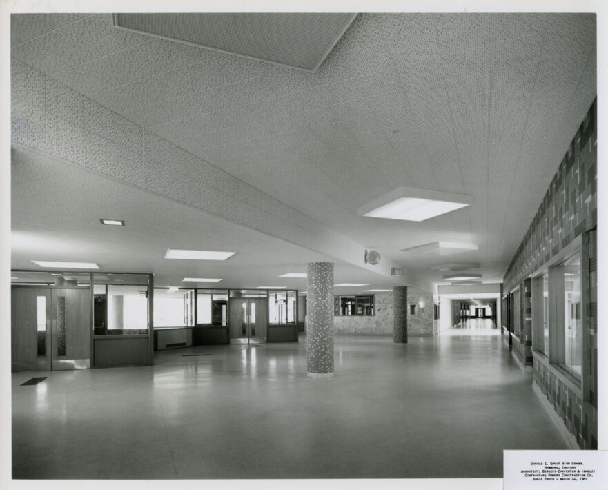 North façade and west wing 1961