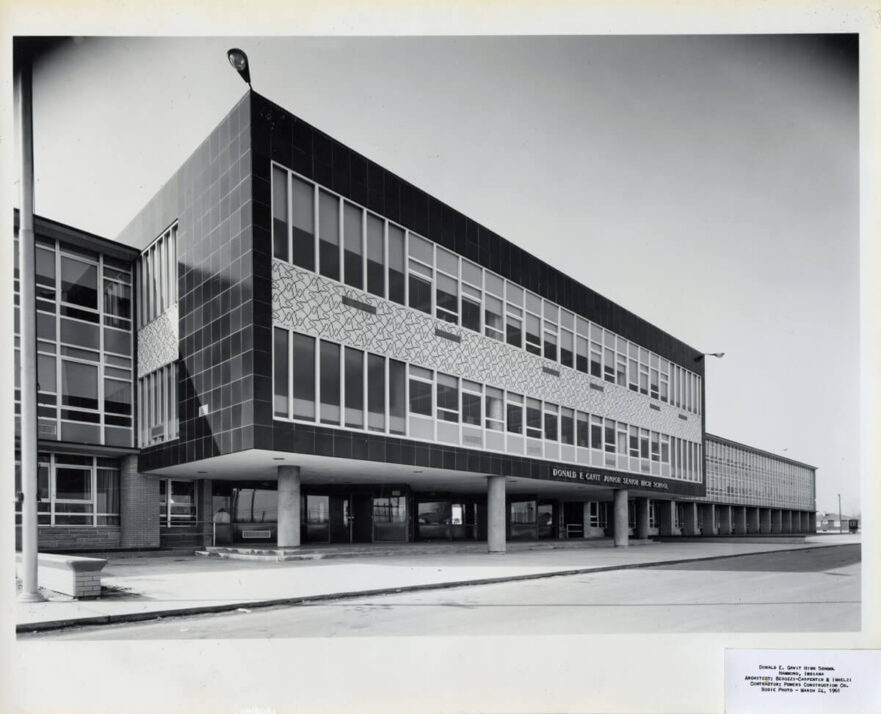 North façade and west wing 1961