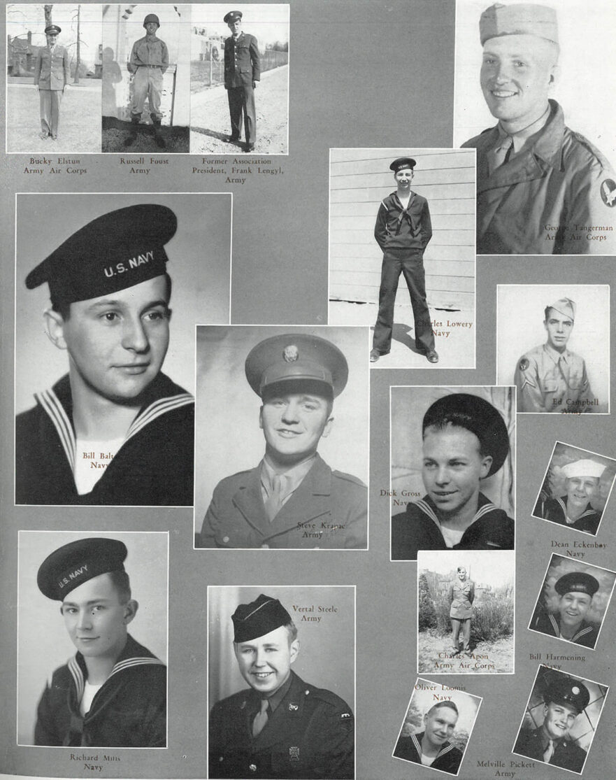 Senior Class of 1943, sent many boys to service