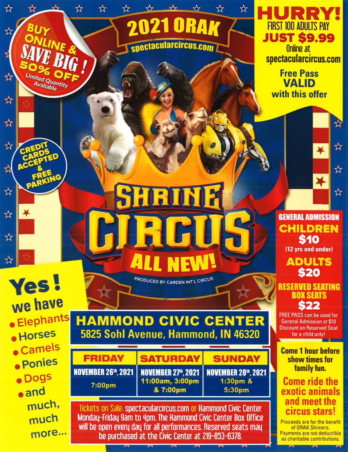 Orak Shrine Circus Returns to Hammond City of Hammond, Indiana